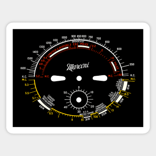 Radio Marconi Tuning Dial Design Sticker